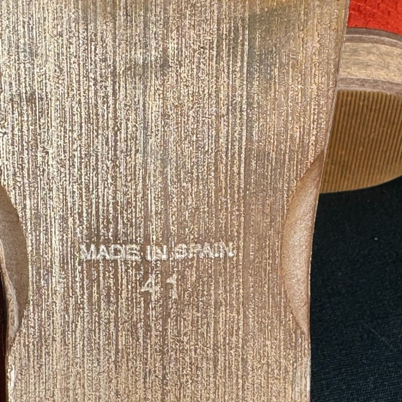 Free People Womens 41 (10) Royale D’Orsay Flats Orange Red Textured Pointed Toe - Picture 7 of 7